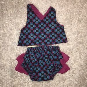 Newborn boho crop top and bottoms